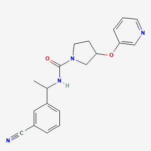 N-[1-(3-cyanophenyl)ethyl]-3-pyridin-3-yloxypyrrolidine-1-carboxamide