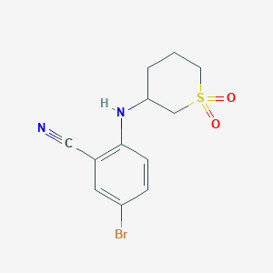 5-Bromo-2-[(1,1-dioxothian-3-yl)amino]benzonitrile