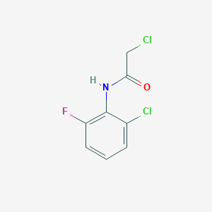 molecular formula C8H6Cl2FNO B7624853 2-chloro-N-(2-chloro-6-fluorophenyl)acetamide 