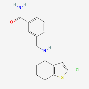 3-[[(2-Chloro-4,5,6,7-tetrahydro-1-benzothiophen-4-yl)amino]methyl]benzamide