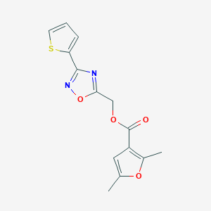 (3-Thiophen-2-yl-1,2,4-oxadiazol-5-yl)methyl 2,5-dimethylfuran-3-carboxylate