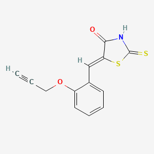 (5Z)-5-[(2-prop-2-ynoxyphenyl)methylidene]-2-sulfanylidene-1,3-thiazolidin-4-one