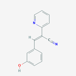 molecular formula C14H10N2O B7624907 (Z)-3-(3-hydroxyphenyl)-2-pyridin-2-ylprop-2-enenitrile 