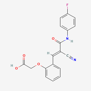 2-(2-{2-Cyano-2-[(4-fluorophenyl)carbamoyl]eth-1-en-1-yl}phenoxy)acetic acid