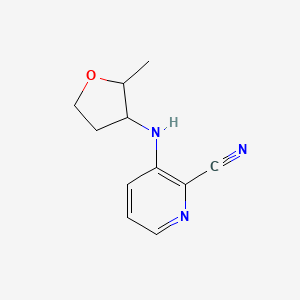 molecular formula C11H13N3O B7624937 3-[(2-Methyloxolan-3-yl)amino]pyridine-2-carbonitrile 