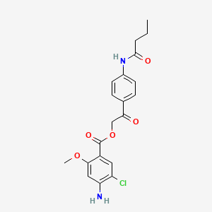 [2-[4-(Butanoylamino)phenyl]-2-oxoethyl] 4-amino-5-chloro-2-methoxybenzoate