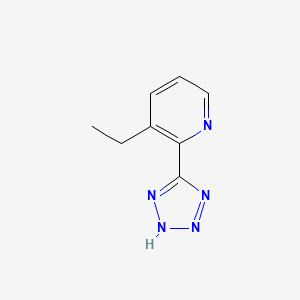 molecular formula C8H9N5 B7624950 3-ethyl-2-(2H-tetrazol-5-yl)pyridine 