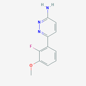 molecular formula C11H10FN3O B7624984 6-(2-Fluoro-3-methoxyphenyl)pyridazin-3-amine 