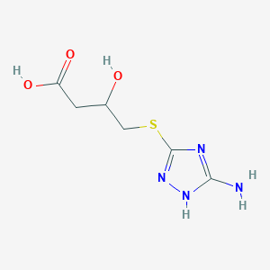 4-[(5-amino-1H-1,2,4-triazol-3-yl)sulfanyl]-3-hydroxybutanoic acid