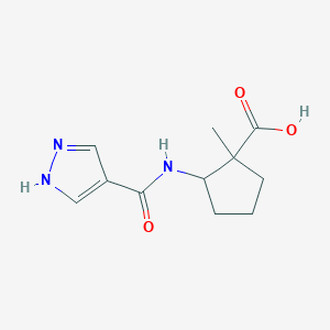 1-methyl-2-(1H-pyrazole-4-carbonylamino)cyclopentane-1-carboxylic acid