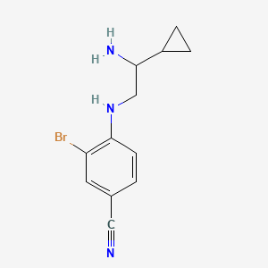 4-[(2-Amino-2-cyclopropylethyl)amino]-3-bromobenzonitrile