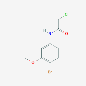 molecular formula C9H9BrClNO2 B7625039 N-(4-bromo-3-methoxyphenyl)-2-chloroacetamide 