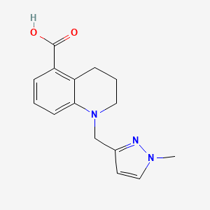 1-[(1-methylpyrazol-3-yl)methyl]-3,4-dihydro-2H-quinoline-5-carboxylic acid