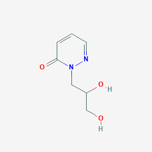 molecular formula C7H10N2O3 B7625054 2-(2,3-Dihydroxypropyl)pyridazin-3-one 