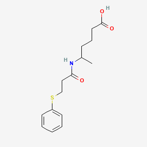 5-(3-Phenylsulfanylpropanoylamino)hexanoic acid