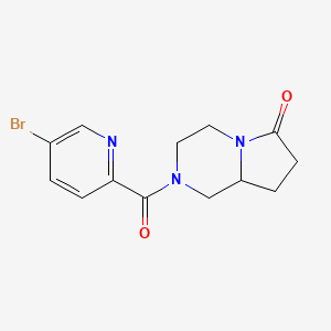 2-(5-Bromopyridine-2-carbonyl)-1,3,4,7,8,8a-hexahydropyrrolo[1,2-a]pyrazin-6-one