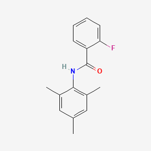 molecular formula C16H16FNO B7625093 2-fluoro-N-(2,4,6-trimethylphenyl)benzamide 