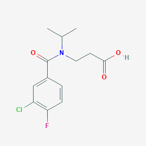 3-[(3-Chloro-4-fluorobenzoyl)-propan-2-ylamino]propanoic acid