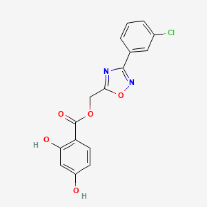 [3-(3-Chlorophenyl)-1,2,4-oxadiazol-5-yl]methyl 2,4-dihydroxybenzoate