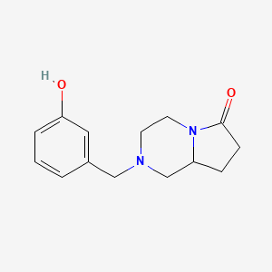 2-[(3-Hydroxyphenyl)methyl]-1,3,4,7,8,8a-hexahydropyrrolo[1,2-a]pyrazin-6-one