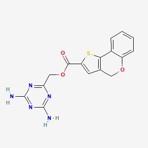 (4,6-diamino-1,3,5-triazin-2-yl)methyl 4H-thieno[3,2-c]chromene-2-carboxylate