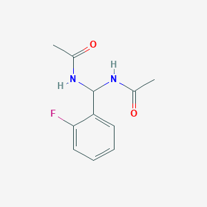 N,N'-[(2-fluorophenyl)methanediyl]diacetamide