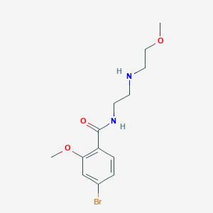 molecular formula C13H19BrN2O3 B7625190 4-bromo-2-methoxy-N-[2-(2-methoxyethylamino)ethyl]benzamide 