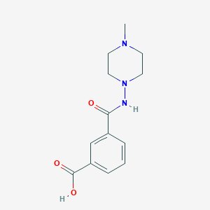 molecular formula C13H17N3O3 B7625220 3-[(4-Methylpiperazin-1-yl)carbamoyl]benzoic acid 