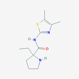 molecular formula C12H19N3OS B7625226 N-(4,5-dimethyl-1,3-thiazol-2-yl)-2-ethylpyrrolidine-2-carboxamide 