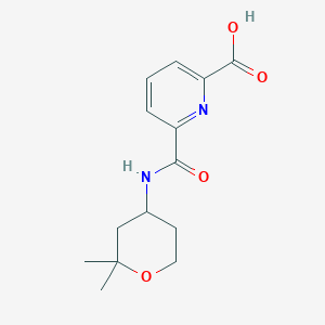 6-[(2,2-Dimethyloxan-4-yl)carbamoyl]pyridine-2-carboxylic acid