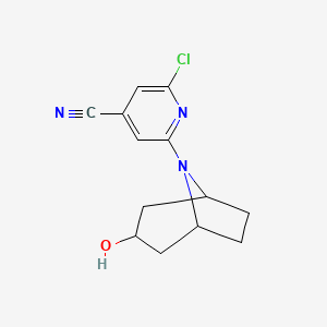 2-Chloro-6-(3-hydroxy-8-azabicyclo[3.2.1]octan-8-yl)pyridine-4-carbonitrile