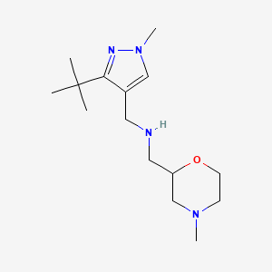 N-[(3-tert-butyl-1-methylpyrazol-4-yl)methyl]-1-(4-methylmorpholin-2-yl)methanamine