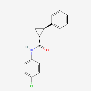 molecular formula C16H14ClNO B7625278 (1R,2R)-N-(4-chlorophenyl)-2-phenylcyclopropane-1-carboxamide 