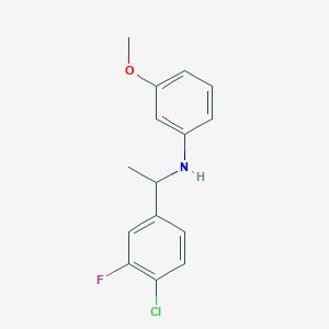 N-[1-(4-chloro-3-fluorophenyl)ethyl]-3-methoxyaniline