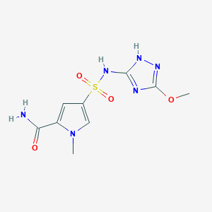 4-[(3-methoxy-1H-1,2,4-triazol-5-yl)sulfamoyl]-1-methylpyrrole-2-carboxamide