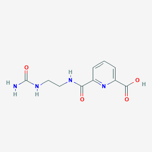 molecular formula C10H12N4O4 B7625291 6-[2-(Carbamoylamino)ethylcarbamoyl]pyridine-2-carboxylic acid 