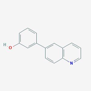 molecular formula C15H11NO B7625297 3-Quinolin-6-ylphenol 