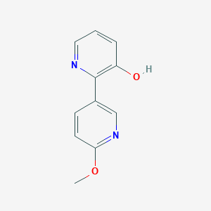 molecular formula C11H10N2O2 B7625308 2-(6-Methoxypyridin-3-yl)pyridin-3-ol 