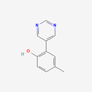 4-Methyl-2-pyrimidin-5-ylphenol