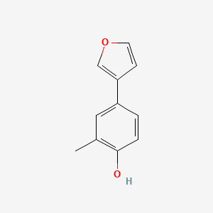 molecular formula C11H10O2 B7625330 4-(Furan-3-yl)-2-methylphenol 