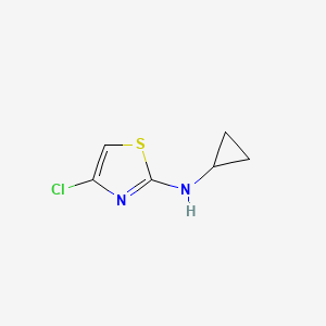 molecular formula C6H7ClN2S B7625335 4-chloro-N-cyclopropyl-1,3-thiazol-2-amine 