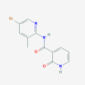 molecular formula C12H10BrN3O2 B7625370 N-(5-bromo-3-methylpyridin-2-yl)-2-oxo-1H-pyridine-3-carboxamide 