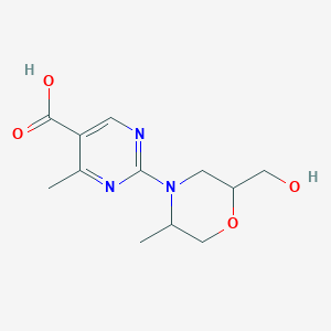 2-[2-(Hydroxymethyl)-5-methylmorpholin-4-yl]-4-methylpyrimidine-5-carboxylic acid