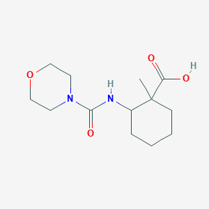 molecular formula C13H22N2O4 B7625397 1-Methyl-2-(morpholine-4-carbonylamino)cyclohexane-1-carboxylic acid 