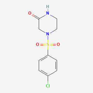 4-(4-Chlorophenyl)sulfonylpiperazin-2-one