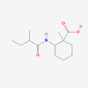 molecular formula C13H23NO3 B7625402 1-Methyl-2-(2-methylbutanoylamino)cyclohexane-1-carboxylic acid 