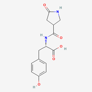 (2S)-3-(4-hydroxyphenyl)-2-[(5-oxopyrrolidine-3-carbonyl)amino]propanoic acid