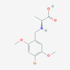 (2R)-2-[(4-bromo-2,5-dimethoxyphenyl)methylamino]propanoic acid