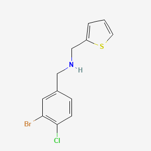 1-(3-bromo-4-chlorophenyl)-N-(thiophen-2-ylmethyl)methanamine