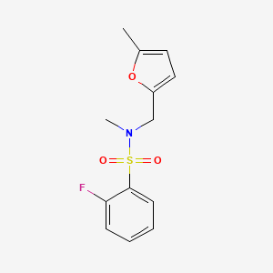 2-fluoro-N-methyl-N-[(5-methylfuran-2-yl)methyl]benzenesulfonamide